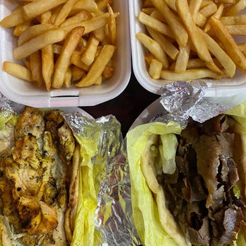 Greek Wraps - Chicken shawarma on the left & Gyro on the right - Greek Near Me - Peoria, Arizona