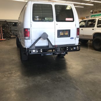 K and K Custom Fabrication - 95 Ford E-350 Custom Tube Bumper and Tire Carrier - Auto Repair Near Me K and K Custom Fabrication - 95 Ford E-350 Custom Tube Bumper and Tire Carrier - Auto Repair Near Me