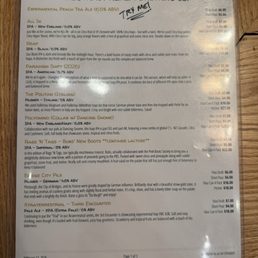 Beer menu