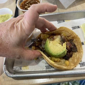 Taco Madre - My 3 bite, $5 dollar taco. - Tacos Near Me - Montgomery, Illinois
