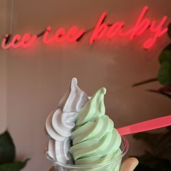CREAM Soft Serve Bar - Taro and melon