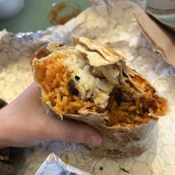 The Golden Burrito Mexican Grill - Golden Steak Burrito (requested without lettuce and sour cream)