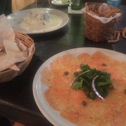 Salmon carpaccio Salmon carpaccio