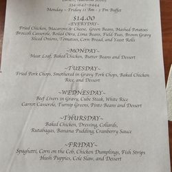 Merl's Diner - $14.00 Weekday lunch buffet menu
