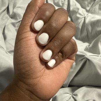 Mystic Nails - Chalk white gel polish on natural nails - Nail Salons Near Me - D'Iberville, Mississippi Mystic Nails - Chalk white gel polish on natural nails - Nail Salons Near Me - D'Iberville, Mississippi