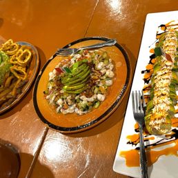 The calamari is fantastic! And the sushi was very good.