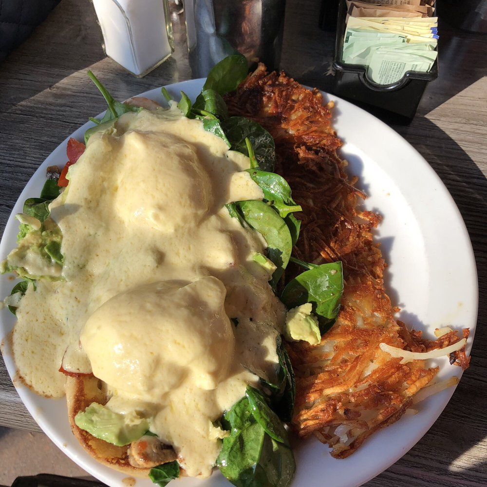 Marvin's Breakfast Club - Farmer's Benedict with spinach, tomato, avocado, & mushrooms. Love the hash browns...asked for extra crispy & they were perfect! - Breakfast & Brunch Near Me - Novato, California Marvin's Breakfast Club - Farmer's Benedict with spinach, tomato, avocado, & mushrooms. Love the hash browns...asked for extra crispy & they were perfect! - Breakfast & Brunch Near Me - Novato, California