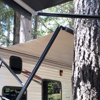 North Shore Campground - Two awnings almost touching. - Campgrounds Near Me - Chester, California North Shore Campground - Two awnings almost touching. - Campgrounds Near Me - Chester, California