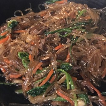 Hanjan - Jap chae- the noodles had a nice springiness to them - Korean Near Me - Edmonton, Alberta Hanjan - Jap chae- the noodles had a nice springiness to them - Korean Near Me - Edmonton, Alberta