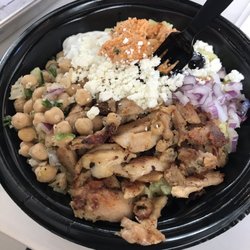 Padeli's Street Greek - Chicken bowl with tzatziki and spicy feta.