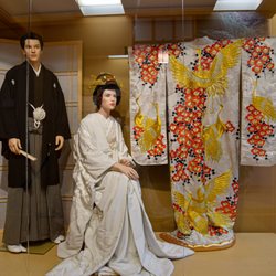 Mishawaka-Penn-Harris Public Library - The room contains artifacts from Shiojiri, wedding attire and the story of the relationship between the cities.