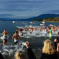 Vancouver Polar Bear Swim - In they go!
