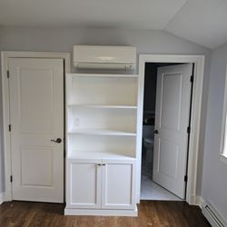 Ultimate Kitchens & Furniture Plus - FURNITURE PLUS WHITE PAINTED BOOK CASE WITH BOTTOM DOORS