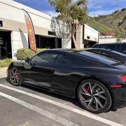 Exterior outside entrance of Precision Cuts Tinting - Audi R8 window tinting. Ceramic film installation. - Yorba Linda , California Exterior outside entrance of Precision Cuts Tinting - Audi R8 window tinting. Ceramic film installation. - Yorba Linda , California
