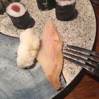 Galae Thai - That thing suppose to be the Fatty Yellowtail sushi! Look at the color! - Thai Near Me - Alexandria, Virginia