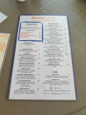 Menu photo 2 Beach House Waterfront Restaurant Bradenton Beach, FL Menu photo 2 Beach House Waterfront Restaurant Bradenton Beach, FL