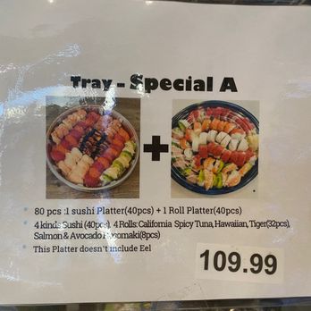 Sushi N Go - Menu 01/2024. Tray - Special A. - Sushi Bars Near Me - Norwalk, California Sushi N Go - Menu 01/2024. Tray - Special A. - Sushi Bars Near Me - Norwalk, California