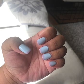 Ultimate Nails - Pastel blue in warm temps and pastel purple in cooler temps. Full set acrylics. - Nail Salons Near Me - Burien, Washington