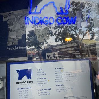 Indigo Cow - Menu 9/10/26 - Ice Cream & Frozen Yogurt Near Me - Seattle, Washington