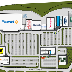 New Hope Commons - Map of tenants, parking lot, and property overall.