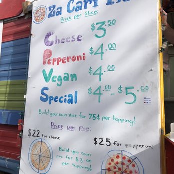 Za Cart Pizza - Menu - Food Trucks Near Me - Eugene, Oregon