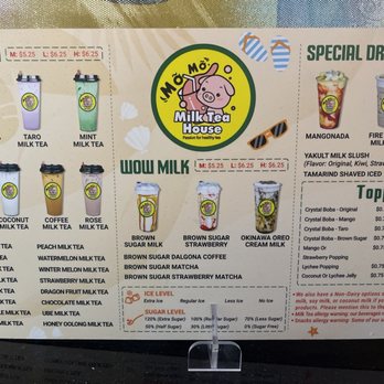 Mo Mo Tea - Menu part 1/2 - Bubble Tea Near Me - Englewood, Colorado