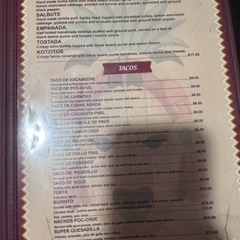 Poc-Chuc - Menu - Latin American Near Me - San Francisco, California