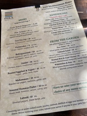 Menu photo 4 Plates Mediterranean Bistro Williamstown, MA