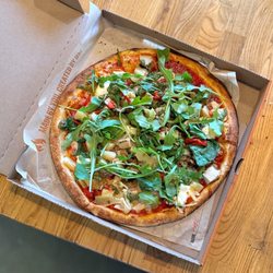 Blaze Pizza - Build your own pizza - added pesto & arugula