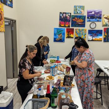 Painting with a Twist - We were allowed to bring our own food and drinks - Paint & Sip Near Me - Phoenix, Arizona