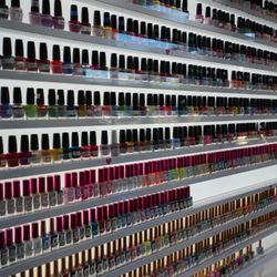 Wall of nail polish