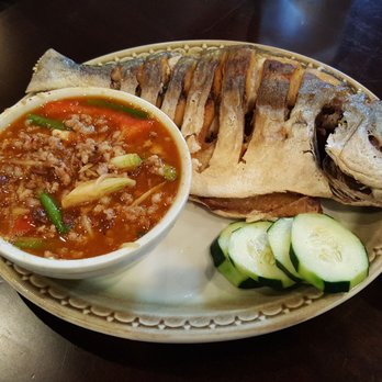 Phnom Penh House - Fried fish w/ sauce on the side - Cambodian Near Me - Alameda, California Phnom Penh House - Fried fish w/ sauce on the side - Cambodian Near Me - Alameda, California