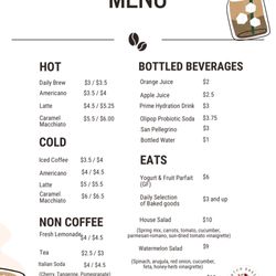 Batch Baker Company - Sample Menu