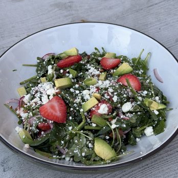 Smokin Fins - Strawberry Goat Cheese Salad was amazing!! Really great!! - Seafood Near Me - Arvada, Colorado