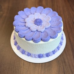 One of our latest handcrafted ice cream cakes. We loved creating this floral design for a customer's special celebration.