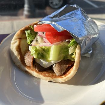 Greek Town Gyros - Gyro wrap on pita with lamb/beef - Greek Near Me - Rutherford, New Jersey Greek Town Gyros - Gyro wrap on pita with lamb/beef - Greek Near Me - Rutherford, New Jersey