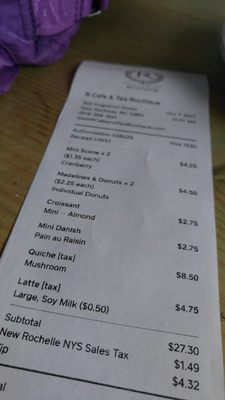 Menu photo 2 R Cafe & Tea Boutique New Rochelle, NY