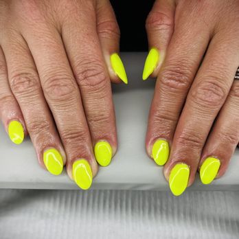 Nails by Amy - Hard Gel in Highlighter Yellow by It's Polish - Nail Technicians Near Me - Jerseyville, Illinois Nails by Amy - Hard Gel in Highlighter Yellow by It's Polish - Nail Technicians Near Me - Jerseyville, Illinois