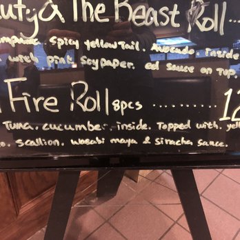 Tokyo Grill - Special board, the On Fire Roll was very good! - Japanese Near Me - Northfield, Minnesota