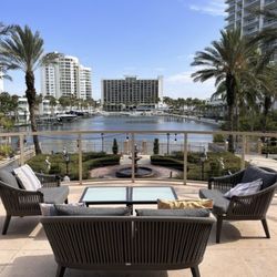 Sat here waiting for a table facing the Hyatt Regency