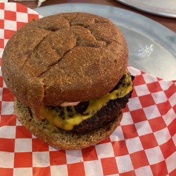 Burger Me! - Cheeseburger with wheat bun (missing all the condiments ) - American Near Me - Reno, Nevada Burger Me! - Cheeseburger with wheat bun (missing all the condiments ) - American Near Me - Reno, Nevada