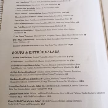 Tommy Bahama - Lunch Menu 1 of 4 - June 2016 - VN - Seafood Near Me - Kihei, Hawaii Tommy Bahama - Lunch Menu 1 of 4 - June 2016 - VN - Seafood Near Me - Kihei, Hawaii