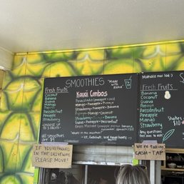 Smoothie menu 08/2025