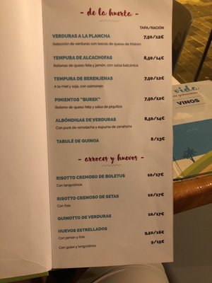 Menu photo 5 Sa Vida Ibiza, PM