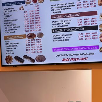 Donut Time - Menu - Donuts Near Me - Antioch, Tennessee