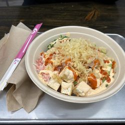 Sushi burrito bowl with tofu