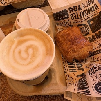 Arancia Gelato & Bakery - Chocolate Croissant and Butter Pecan Cappuccino - Bakeries Near Me - Waco, Texas