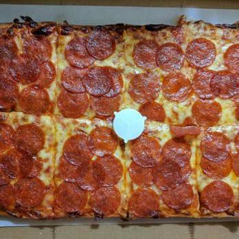 Lucia Pizza - Sicilian with pepperoni. $19 - Pizza Near Me - Flushing, New York Lucia Pizza - Sicilian with pepperoni. $19 - Pizza Near Me - Flushing, New York