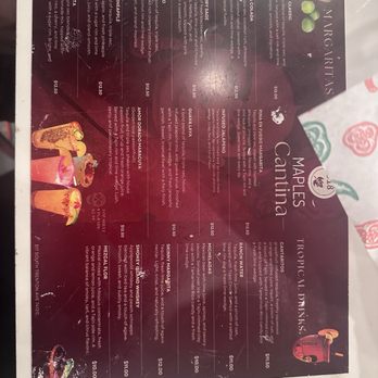 918 Maples Tacos & Cantina - drink menu - Tacos Near Me - Tulsa, Oklahoma