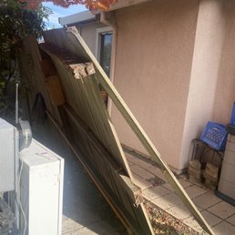 Before- fallen fence.